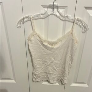LOFT Cream Lace-Trim Camisole